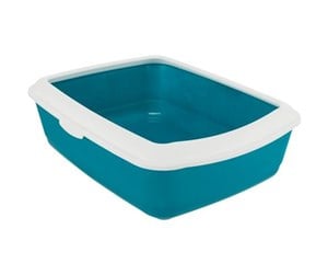 Katt - Trixie Classic cat litter tray with rim 37 × 15 × 47 cm petrol/white - TX40180