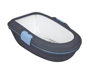 Katt - Trixie Berto cat litter tray with rim separating system 39 × 22 × 59 cm grey/pastel blue/granite - TX40154