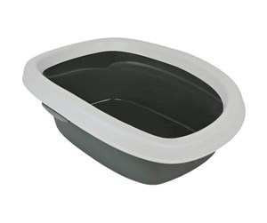 Katt - Trixie Carlo cat litter tray with rim 2: 38 × 17 × 58 cm dark grey/light grey - TX40121