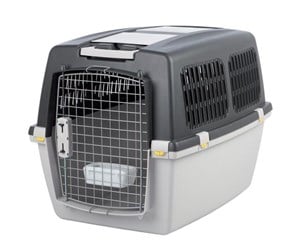 Hund - Trixie Gulliver 5 transport box M: 58 × 60 × 79 cm light grey/dark grey - TX39872