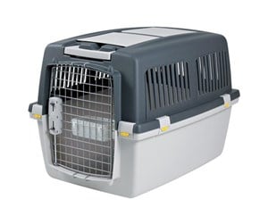 Hund - Trixie Gulliver 4 transport box S–M: 52 × 51 × 72 cm light grey/dark grey - TX39871