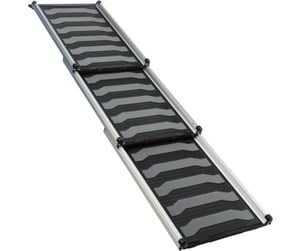 Hund - Trixie 3-Step Telescope Ramp aluminium/plastic/TPR 40 × 78–175 cm 6.8 kg black/grey - TX39479