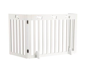 Hund - Trixie Barrier MDF 3-parts 82–124 × 61 cm white - TX39456