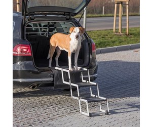 Hund - Trixie 3-step folding steps aluminium/plastic/TPR width: 37 cm/height: up to 57 cm/depth: up to 120 - TX39376