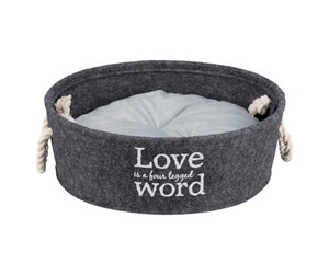 Hund - Trixie Lian basket round felt ø 37 cm anthracite - TX38395