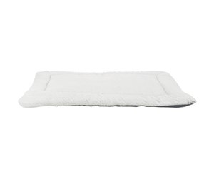 Hund - Trixie Farello lying mat plush/wooven fabric 90 × 65 cm white-grey/grey - TX37236