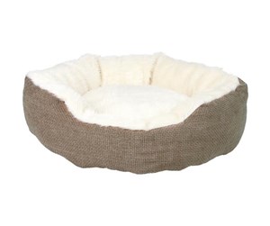 Hund - Trixie Yuma bed round ø 45 cm brown/wool-white - TX37041