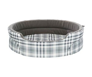 Hund - Trixie Lucky bed oval 85 × 75 cm grey/white - TX37025