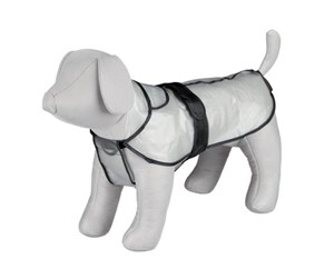 Hund - Trixie Tarbes raincoat L: 55 cm transparent/black piping - TX3006