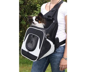 Hund - Trixie Savina front carrier 30 × 33 × 26 cm black/grey - TX28941