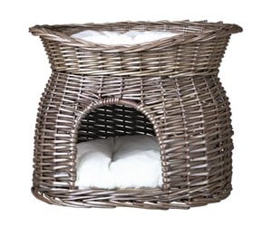 Katt - Trixie Basket cave with bed on top wicker 54 × 43 × 37 cm grey - TX2873