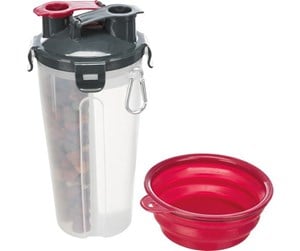 Hund - Trixie Food and water container plastic 2 × 0.35 l/ø 11 × 23 cm - TX25019