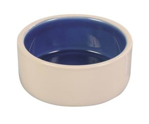 Hund - Trixie Bowl ceramic 2.3 l/ø 22 cm cream/blue - TX2452