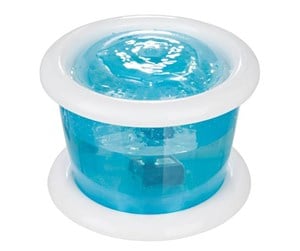 Hund - Trixie Drinking Fountain Bubble stream plastic 3 l/ø 25 × 16 cm blue/white - TX24464