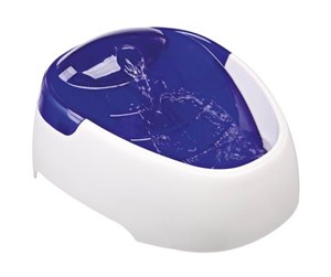 Hund - Trixie Drinking Fountain Duo stream plastic 1 l/20 × 12 × 23 cm white/blue - TX24462