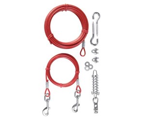 Hund - Trixie Tie out cable with pulley 15 m red - TX2293