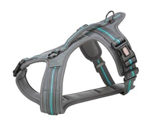 Hund - Trixie Fusion touring harness M–L: 61–75 cm/30 mm graphite/ocean - TX207537