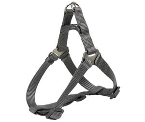 Hund - Trixie Premium One Touch harness M: 50–65 cm/20 mm graphite - TX204516