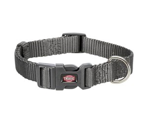 Hund - Trixie Premium collar S: 25–40 cm/15 mm graphite - TX202216