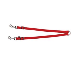 Hund - Trixie Premium dual leash coupler XS–M: 40–70 cm/15 mm red - TX201103