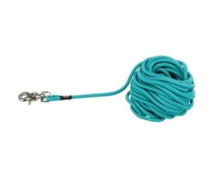 Hund - Trixie Tracking leash trigger snap hook round S–L: 10 m/ø 6 mm ocean - TX19791