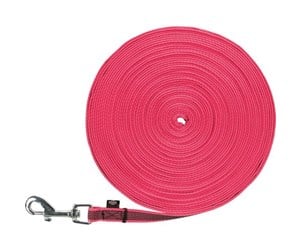 Hund - Trixie Tracking leash rubberised S-M: 15 m/15 mm - fuchsia - TX19785