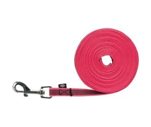 Hund - Trixie Tracking leash rubberised S-M: 5 m/15 mm - fuchsia - TX19783