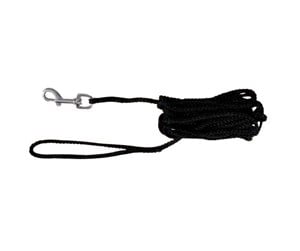 Hund - Trixie Tracking leash round S–M: 15 m/ø 5 mm black - TX19771