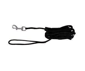 Hund - Trixie Tracking leash round S–M: 10 m/ø 5 mm black - TX19761