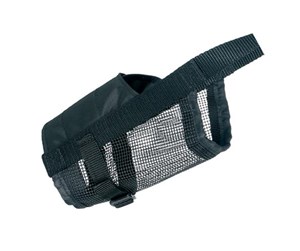 Hund - Trixie Muzzle with net insert polyester M black - TX19263