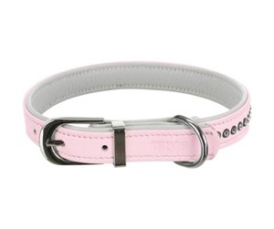 Hund - Trixie Active Comfort collar with rhine stones S–M: 27–33 cm/15 mm pink - TX19033