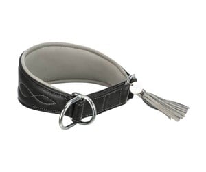 Hund - Trixie Active Comfort collar for greyhounds S: 27–35 cm/55 mm black/grey - TX18962