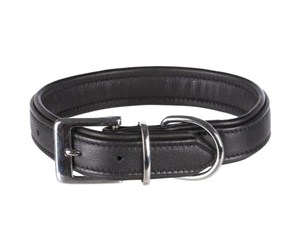 Hund - Trixie Active Comfort collar leather M: 39–46 cm/30 mm black - TX18947