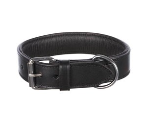 Hund - Trixie Active collar leather XL: 65–75 cm/40 mm black - TX1850