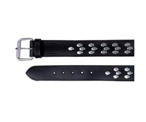 Hund - Trixie Active collar with studs leather XL: 65–75 cm/40 mm black - TX1840