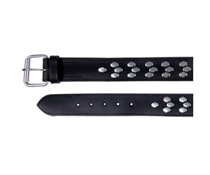 Hund - Trixie Active collar with studs leather L–XL: 55–65 cm/40 mm black - TX1839