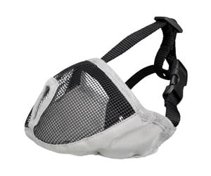 Hund - Trixie Muzzle for short-nosed breeds polyester M short grey - TX17627