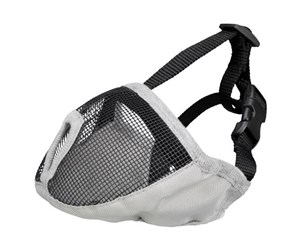 Hund - Trixie Muzzle for short-nosed breeds polyester S–M short grey - TX17626