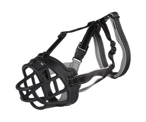 Hund - Trixie Muzzle Flex muzzle rubber L–XL black - TX17615