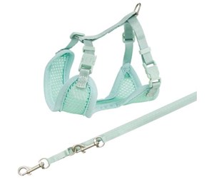 Hund - Trixie Junior puppy soft harness with leash 26–34 cm/10 mm 2.00 m mint - TX15565