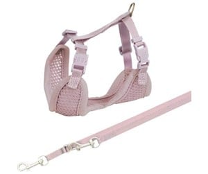 Hund - Trixie Junior puppy soft harness with leash 26–34 cm/10 mm 2.00 m light lilac - TX15564