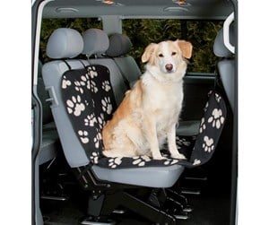 Hund - Trixie Car cover narrow also for front seat 0.65 × 1.45 m black/beige - TX13235