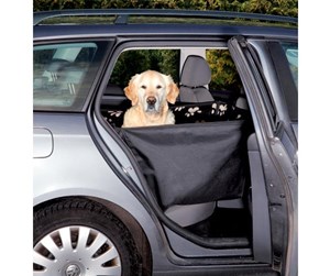 Hund - Trixie Car seat cover narrow with side panels divisible 0.5 × 1.45 m black/beige - TX13231