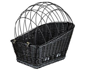 Hund - Trixie Bicycle basket with lattice for rack willow/metal 35 × 49 × 55 cm black - TX13117