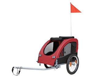 Hund - Trixie Bicycle trailer M: 63 × 68 × 75/137 cm black/red - TX12814