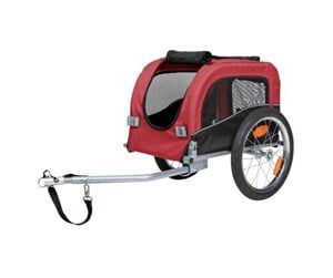 Hund - Trixie Bicycle trailer S: 53 × 60 × 60/117 cm black/red - TX12813