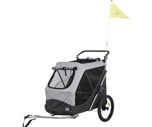 Hund - Trixie Bicycle trailer quick-fold L: 74 × 95 × 103/143 cm grey - TX12798