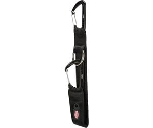 Hund - Trixie Universal belt strap mounteneer carabiner 30 cm/38 mm black - TX12775