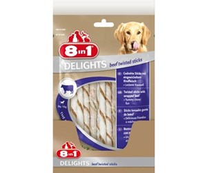 Hund - 8 in 1 Delights beef twisted 35pcs - T660967