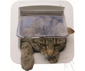 Katt - Sureflap Petdoor f.chip white - K39000